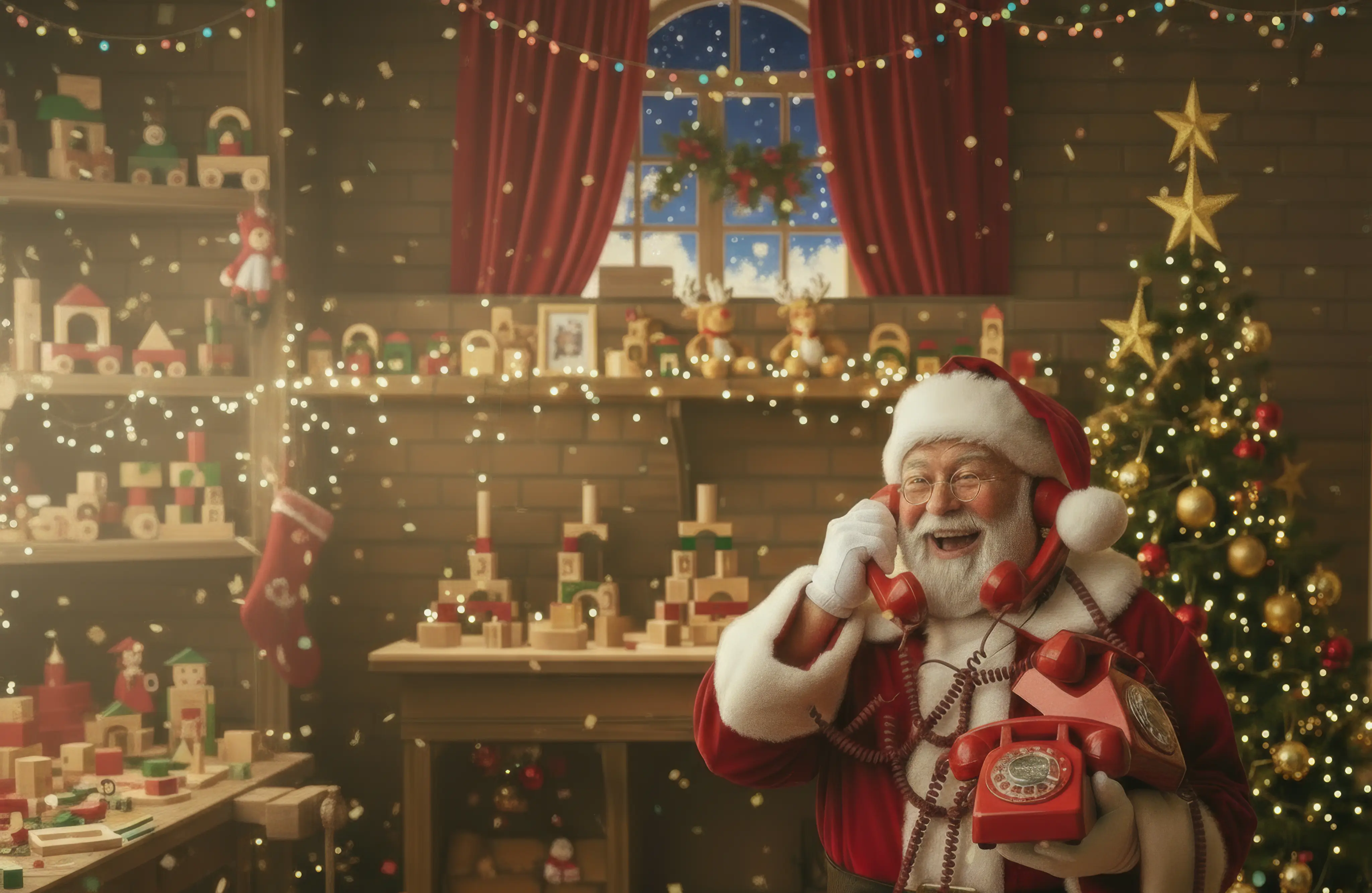 Santa Claus magical background