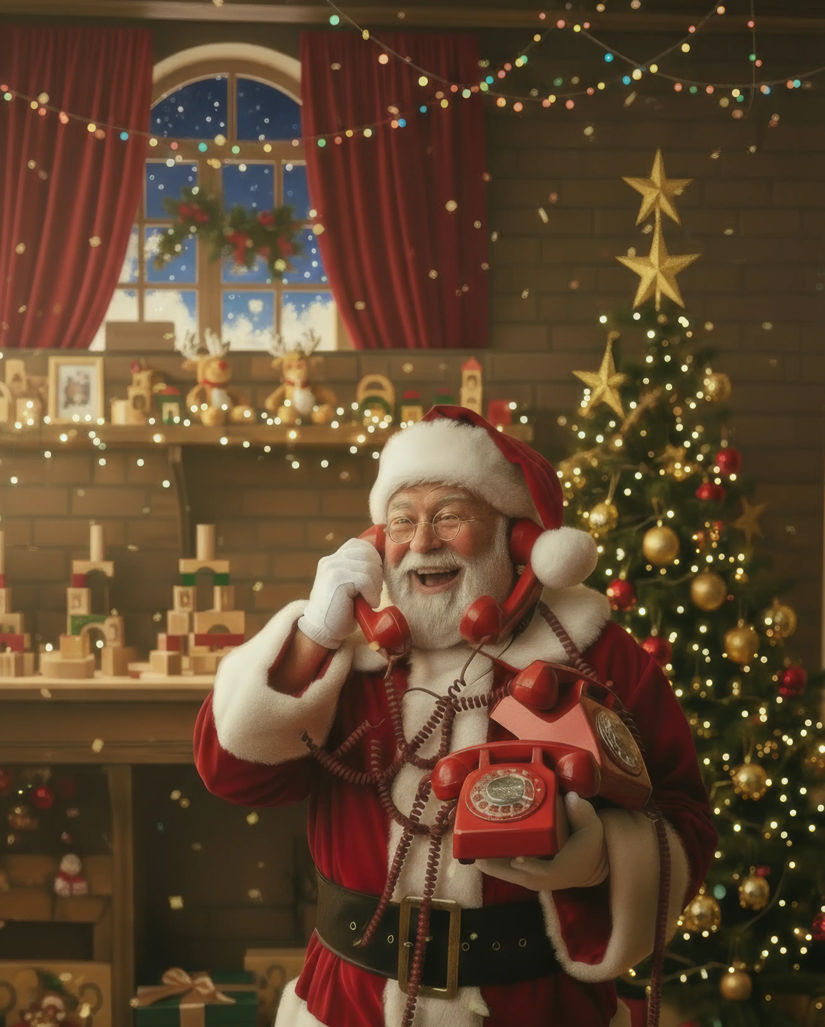 Santa Claus magical background